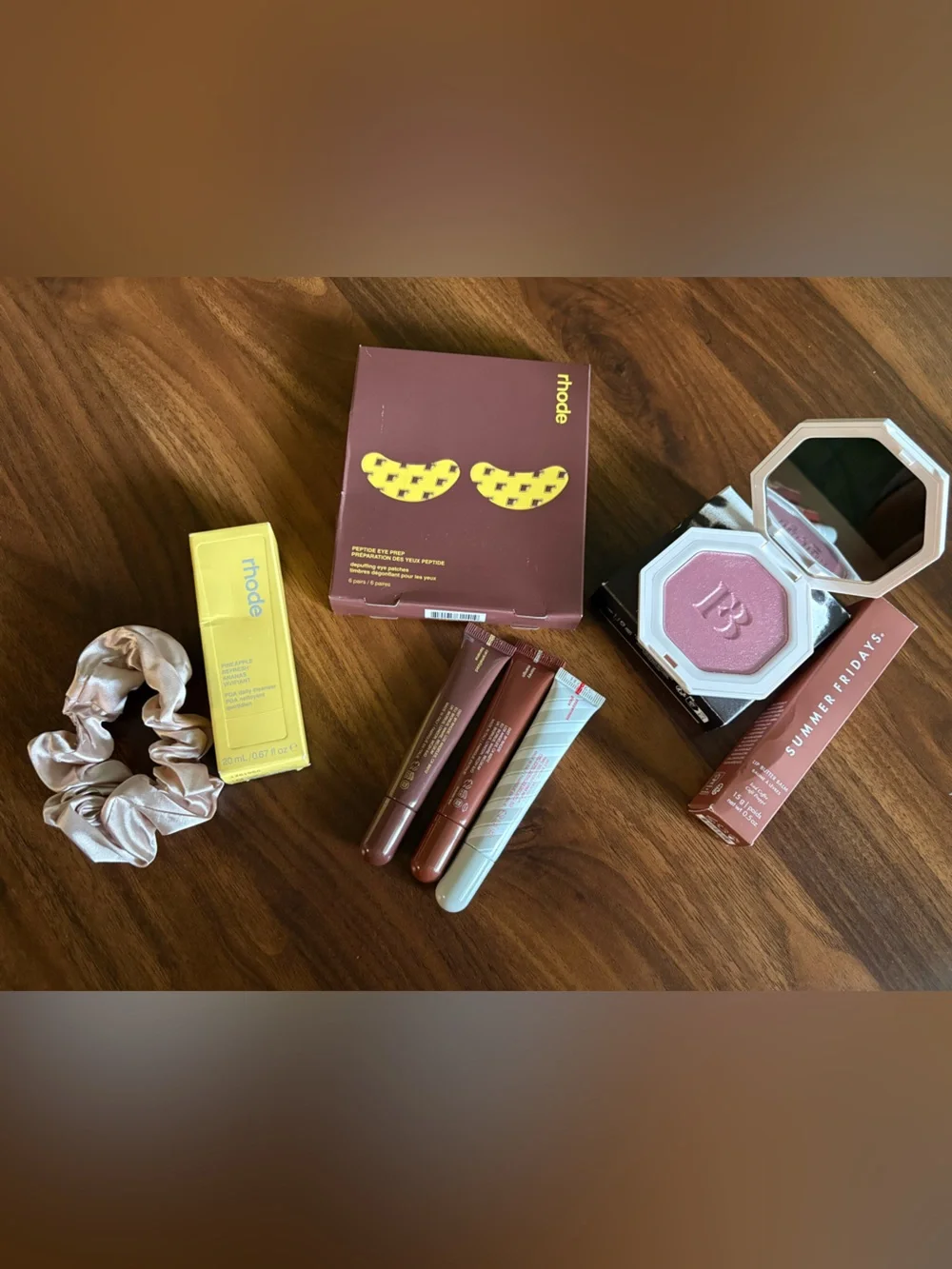 Rhode Caramelized Banana Lip Peptide Treatment & Eye Masks Bundle